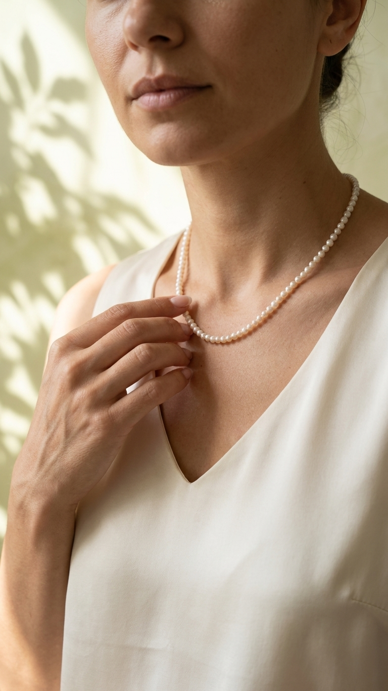 Collar ALBOR · Perlas de río