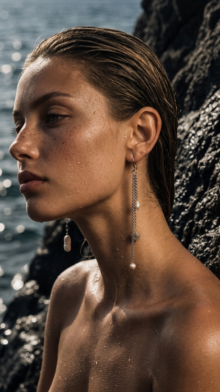 Pendientes NEXO de perlas barrocas y acero