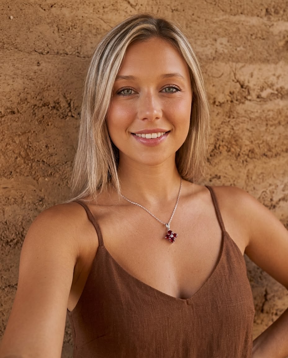 Collar SCARLETT - Granates y Circonita