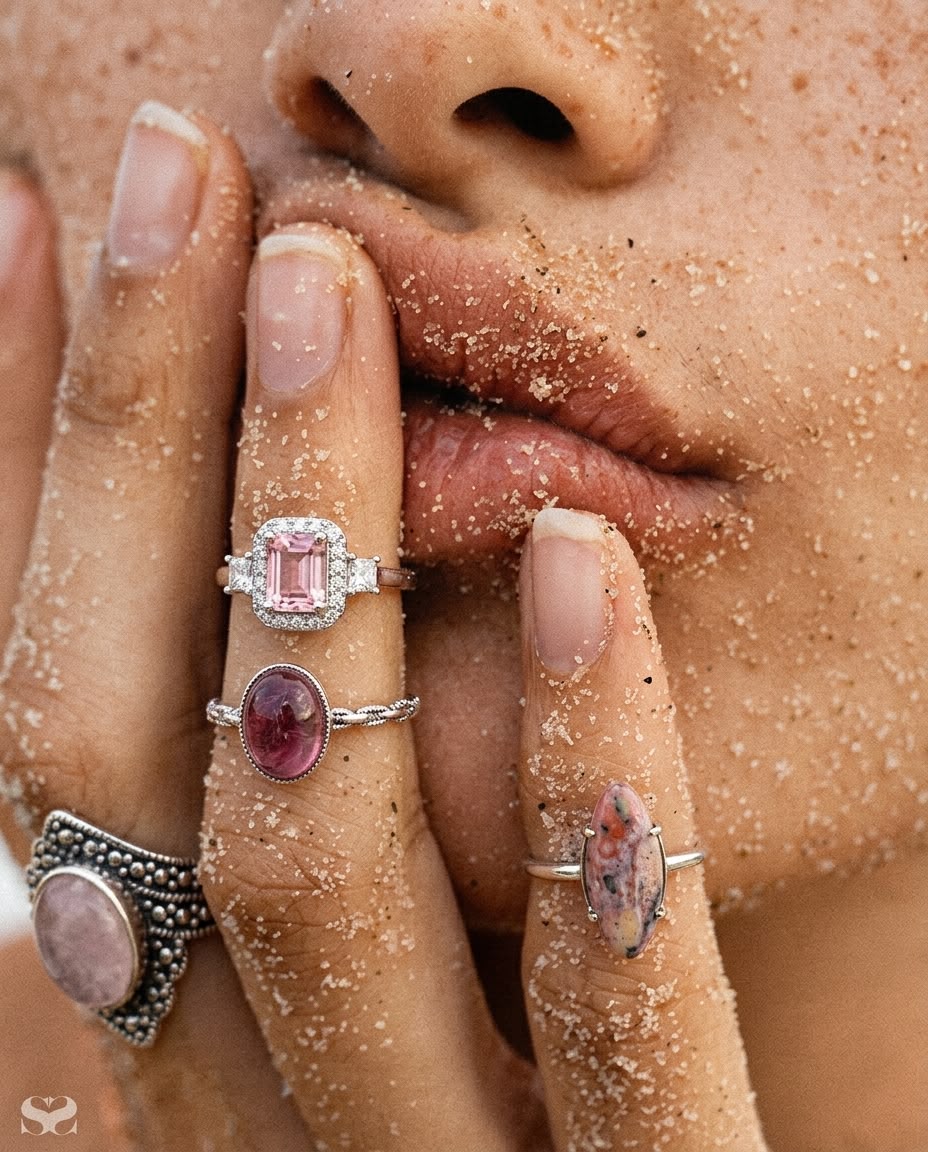 Anillo LILAC - Lepidolita Mica púrpura