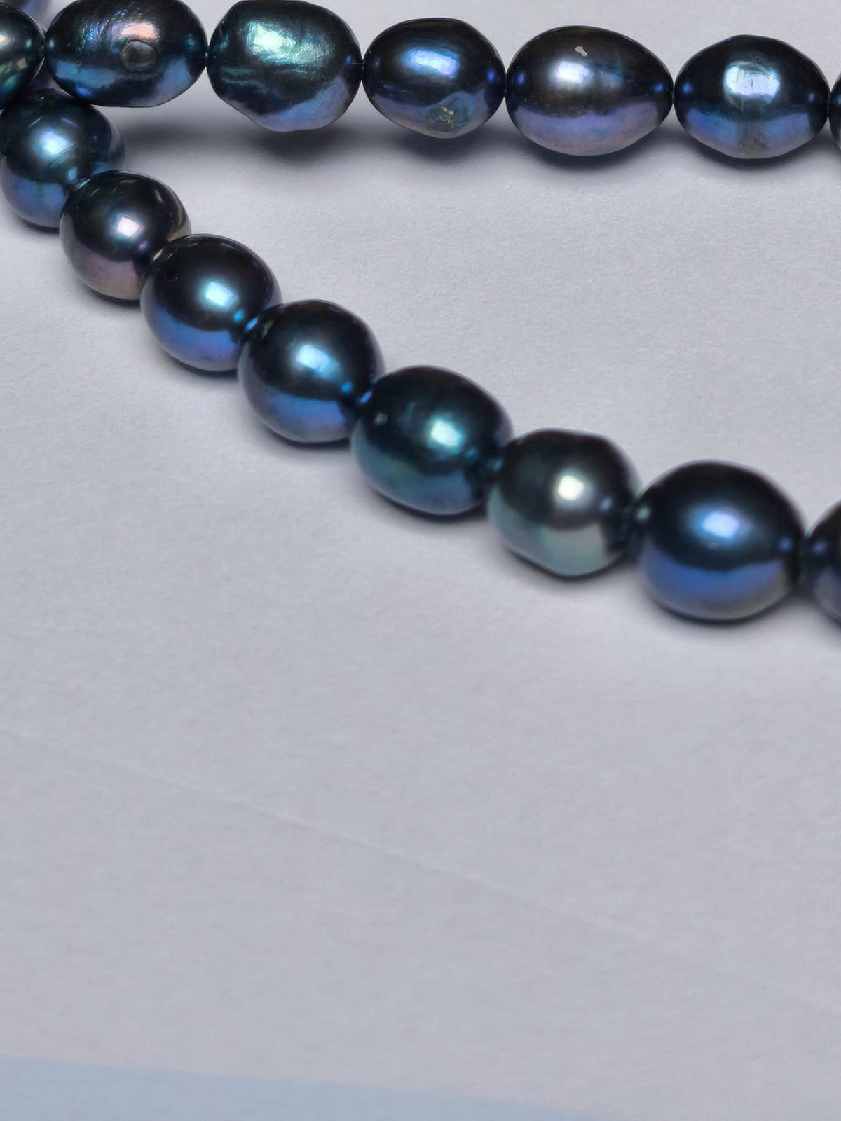 Collar BOREAL -Perlas Azules de Agua Dulce