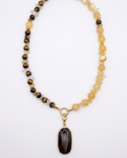 Collar AURELIA | Ágata Bandeada y Piedras Naturales
