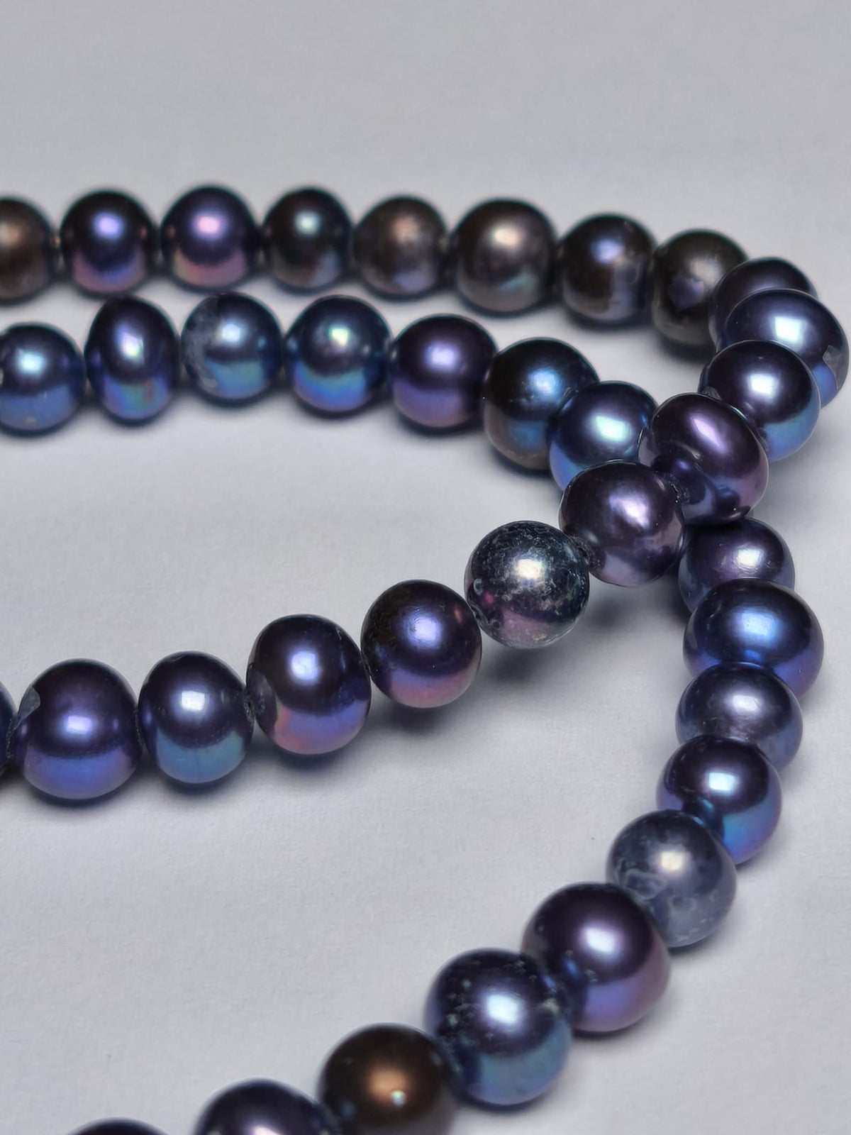 Collar AURORA - Perlas de Agua Dulce Azul Irisado