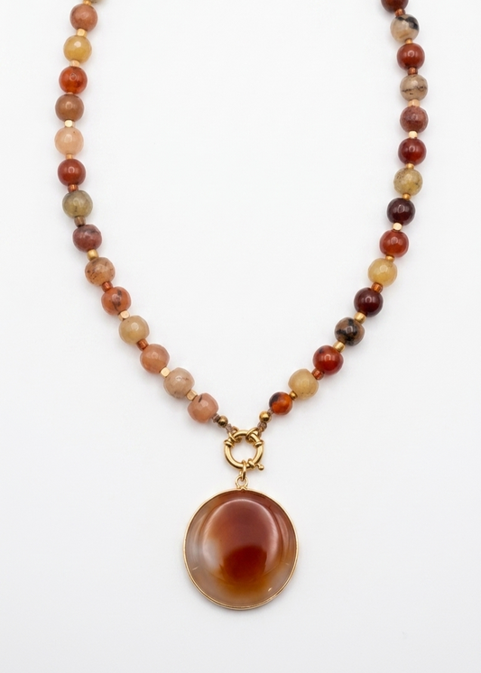 Collar TERRA | Ágata Cornalina Natural