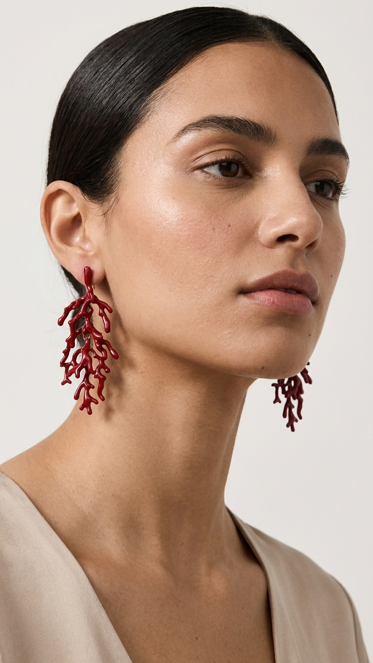 Pendientes CORAL - STEEL