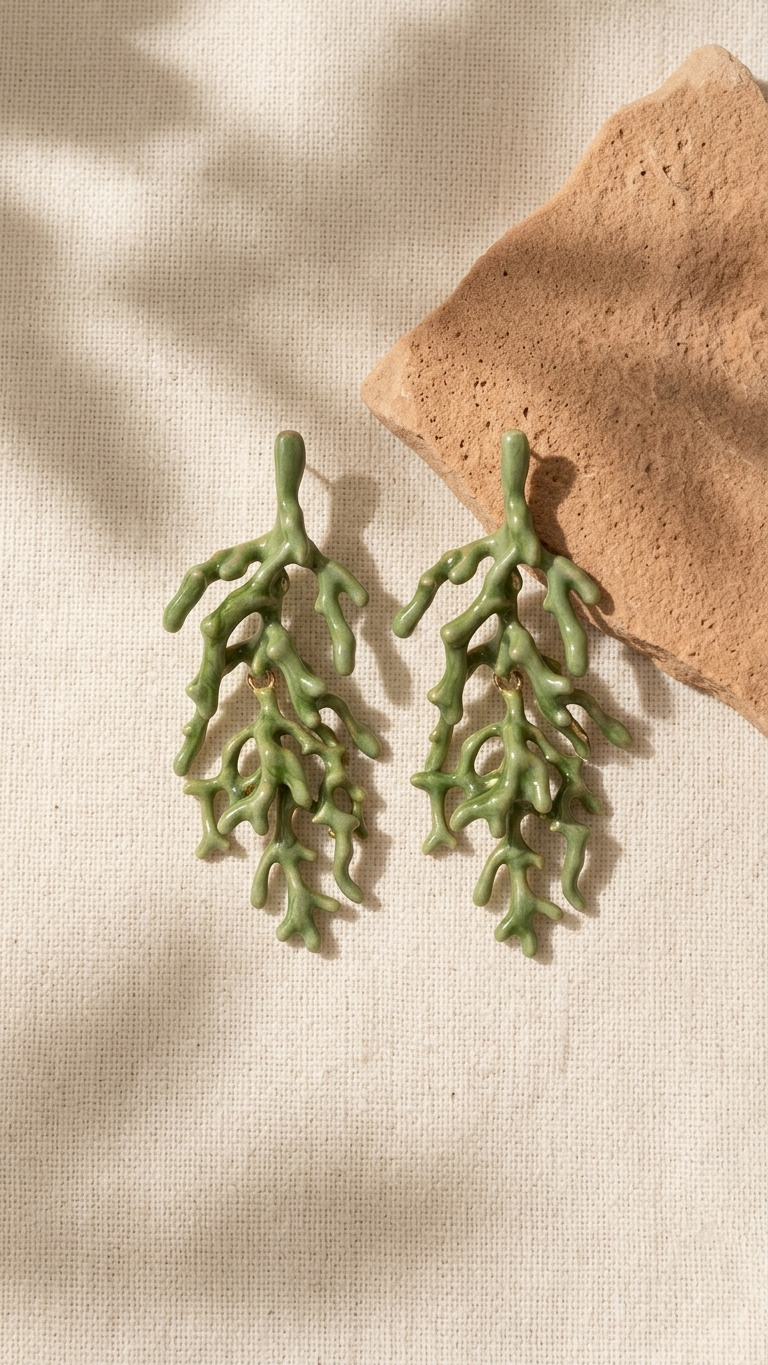 Pendientes CORAL - STEEL