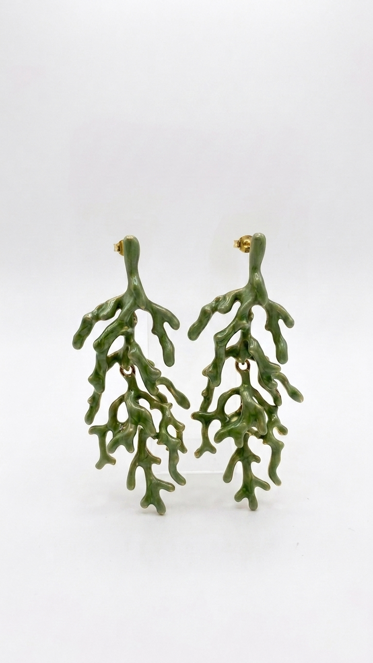 Pendientes CORAL - STEEL
