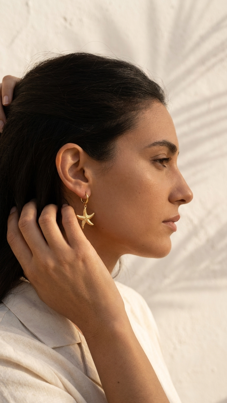 Pendientes STARFISH AURA - STEEL