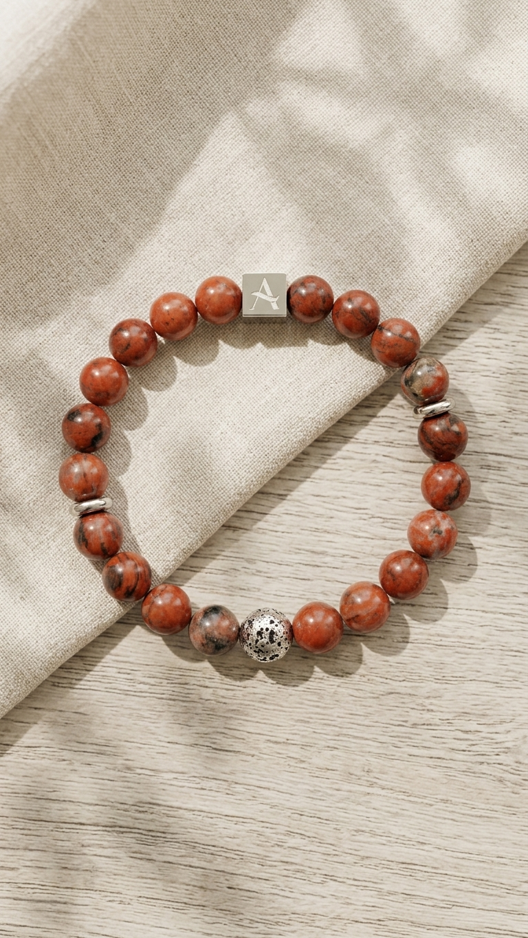Pulsera JASPER RED FIRE - AXIS MEN