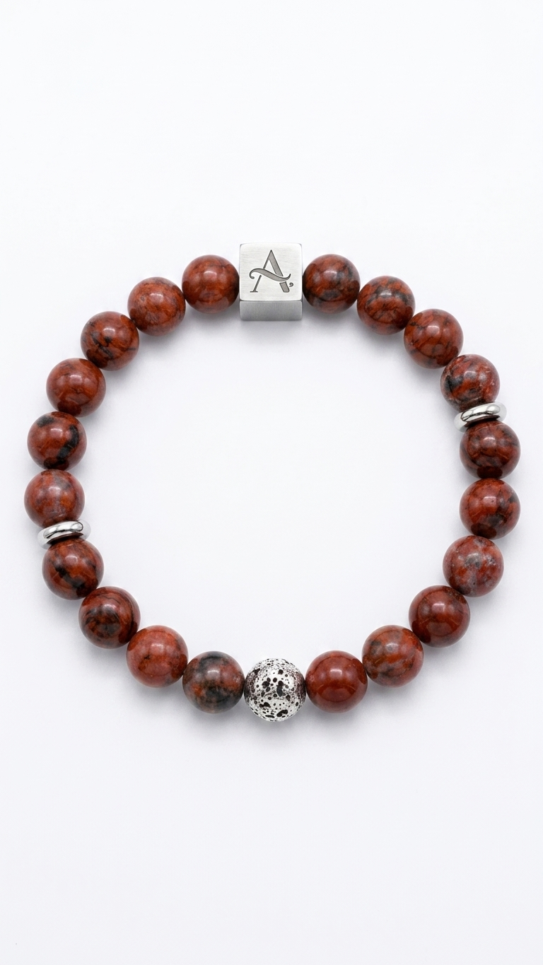 Pulsera JASPER RED FIRE - AXIS MEN
