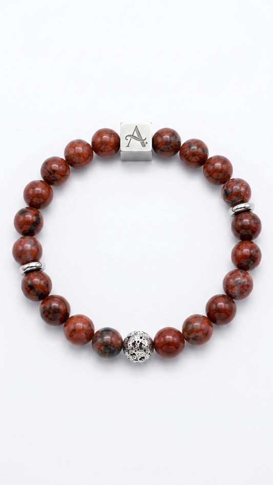 Pulsera JASPER RED FIRE - AXIS MEN