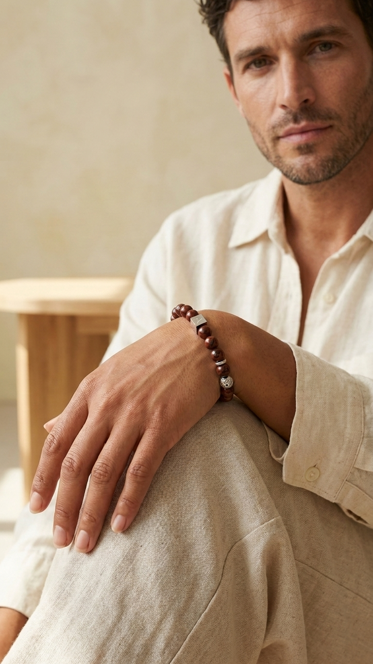 Pulsera JASPER RED FIRE - AXIS MEN