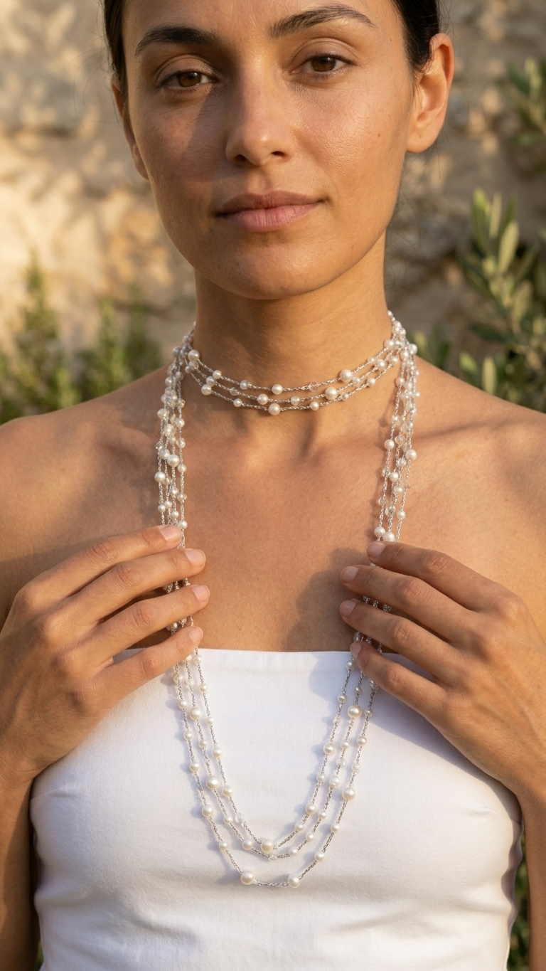 Collar BRUMA PLATEADA  - INFINITY XL