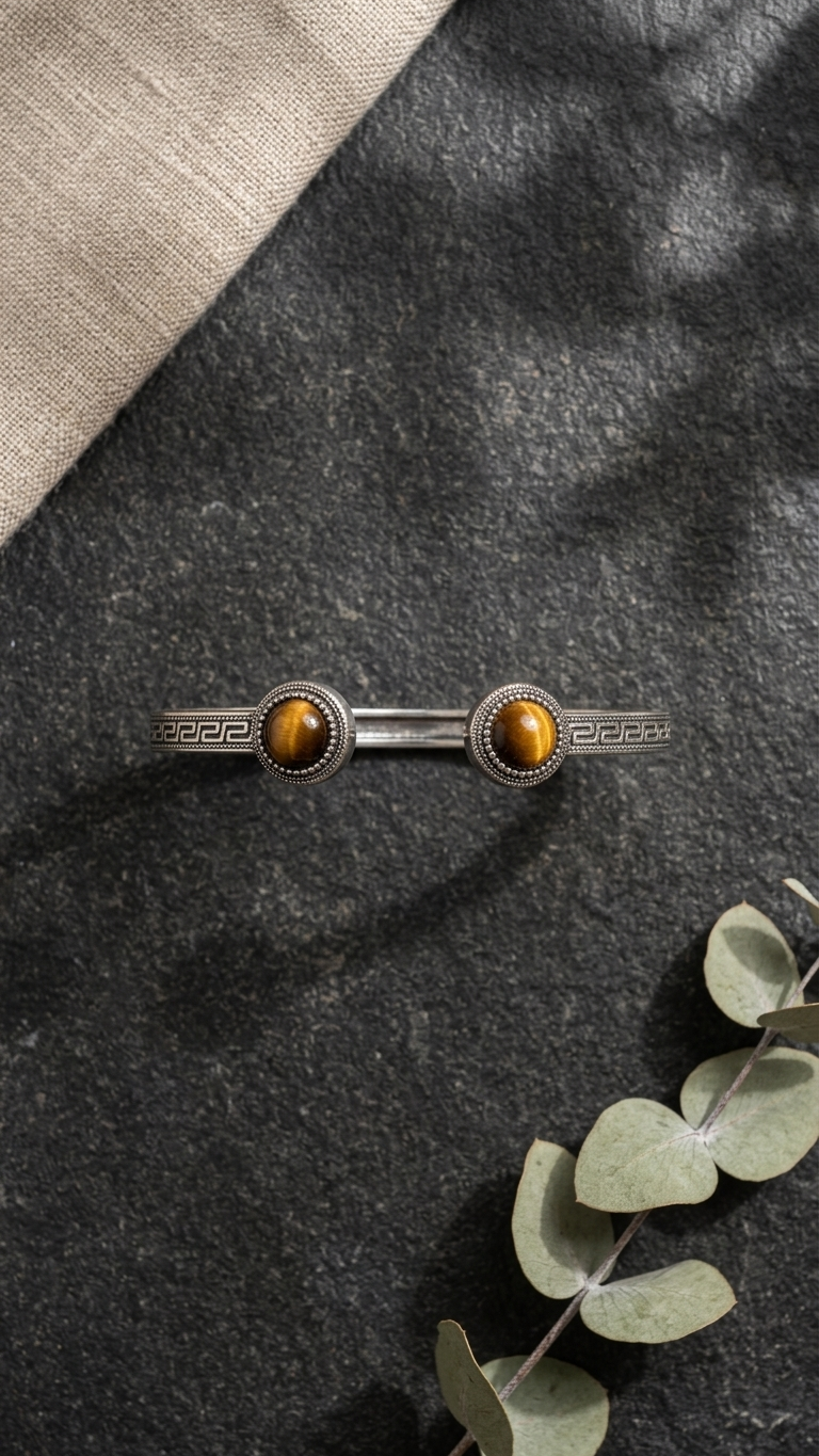 Brazalete OROZ | Ojo de Tigre Natural