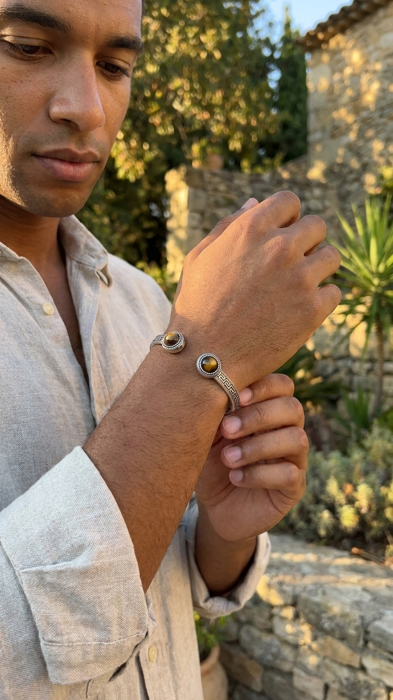 Brazalete OROZ | Ojo de Tigre Natural