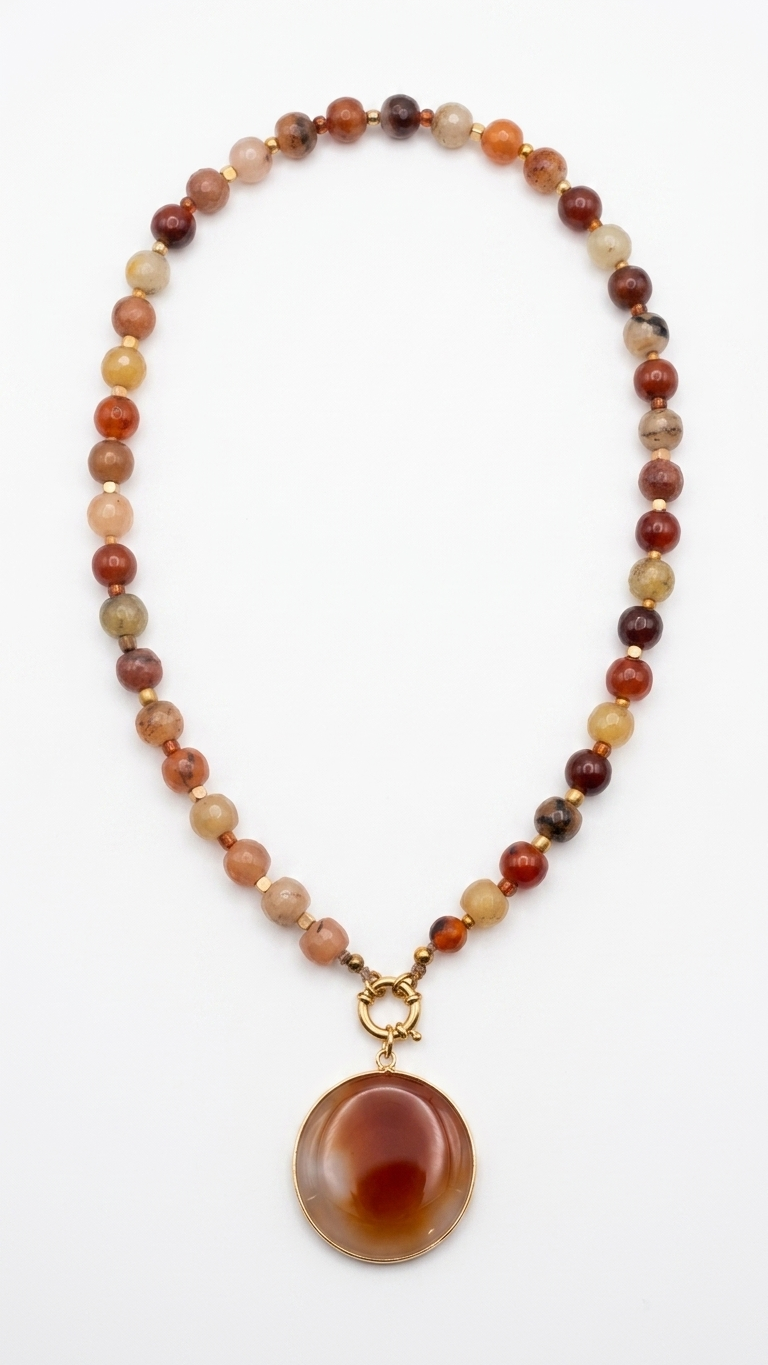 Collar TERRA | Ágata Cornalina Natural