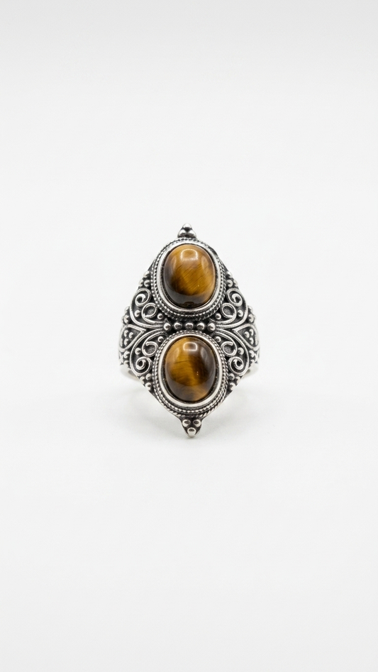 Anillo DUNA | Ojo de Tigre Natural