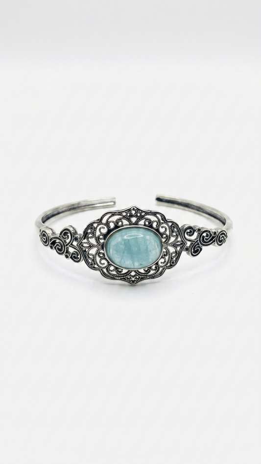 Brazalete GALATEA con Aguamarina natural