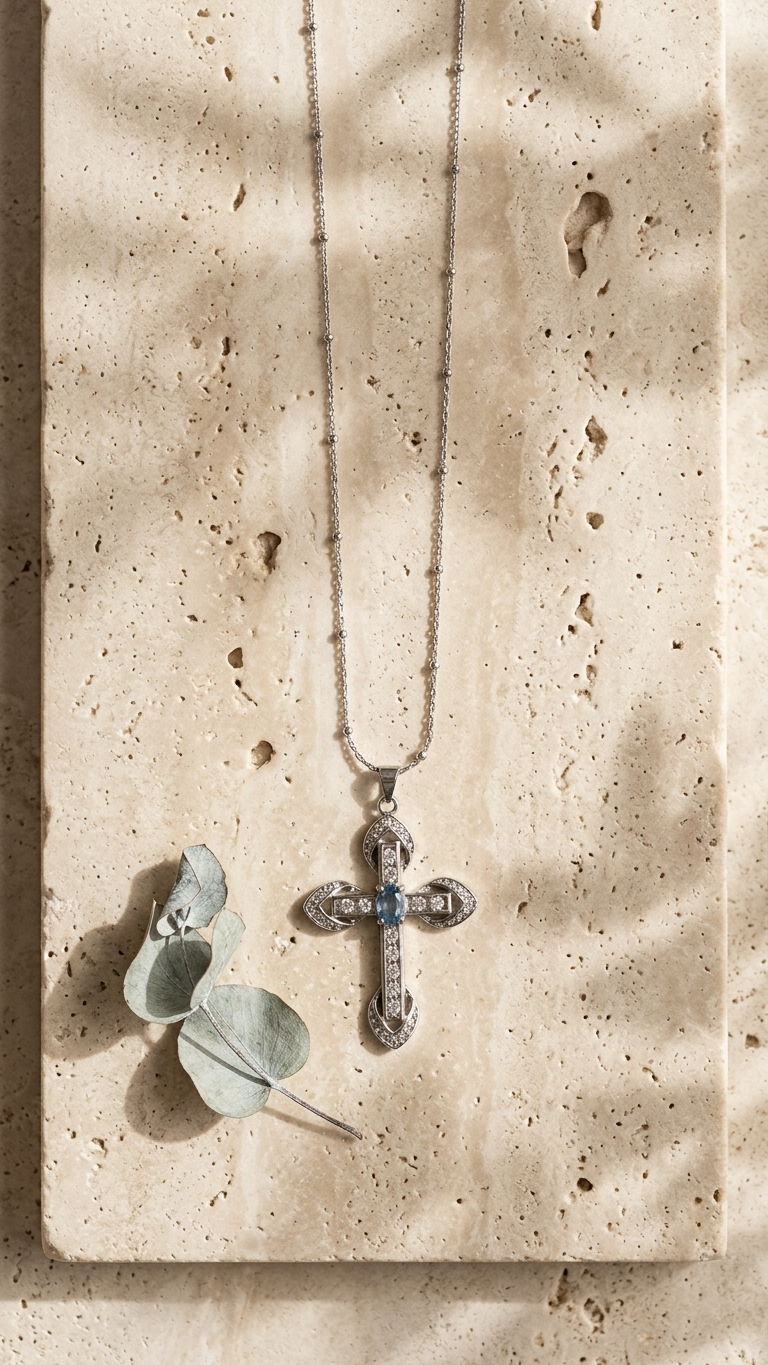 Collar ZAFIRA | Topacio azul y circonitas