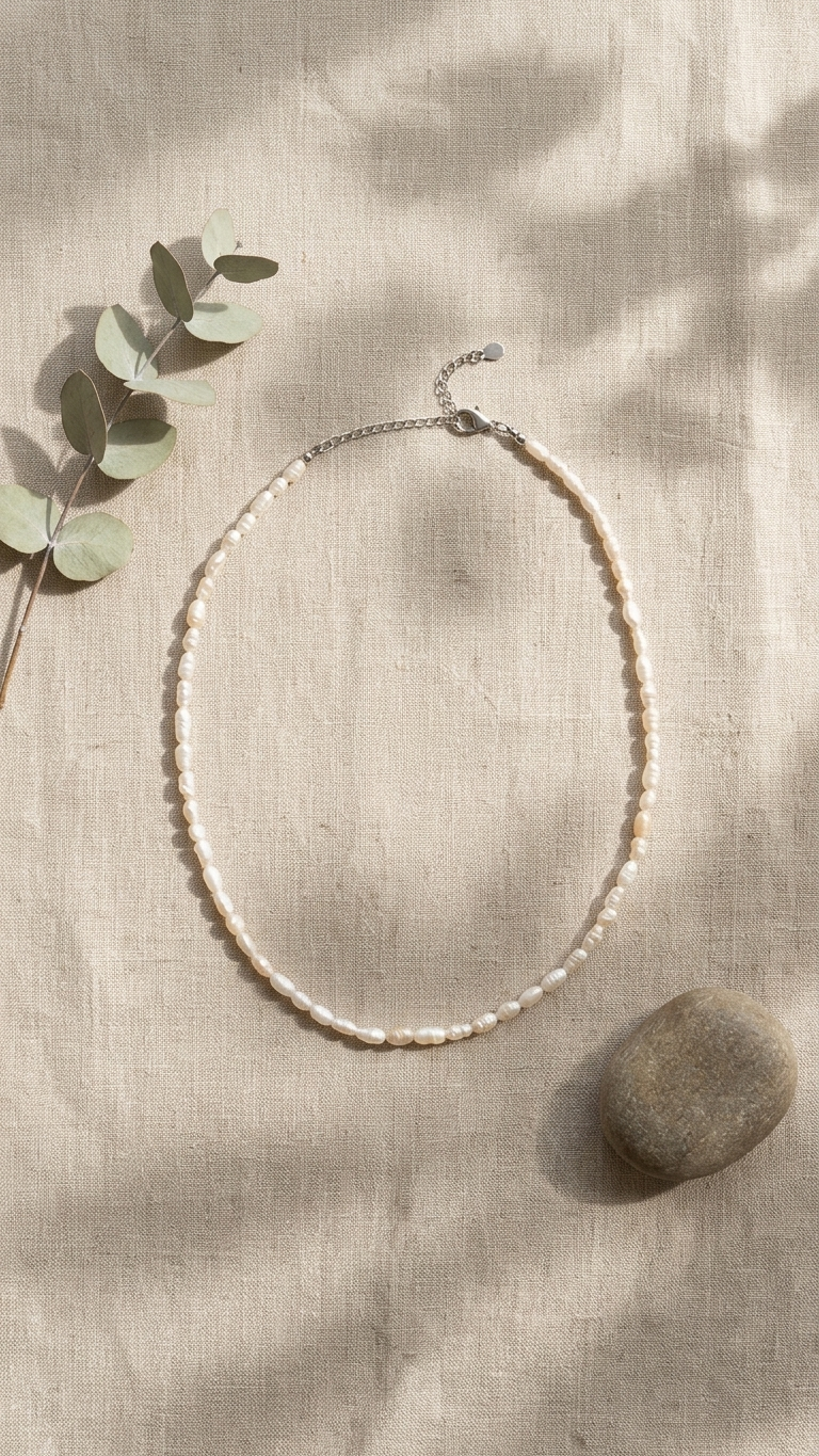 Collar MAREA · Perlas de río