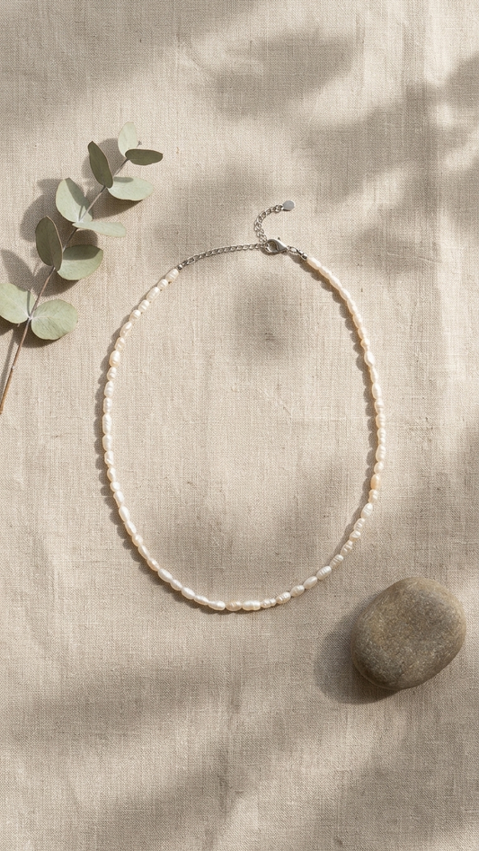 Collar MAREA · Perlas de río