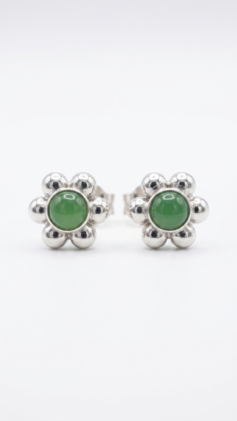 Pendientes FLORA · Jade Natural