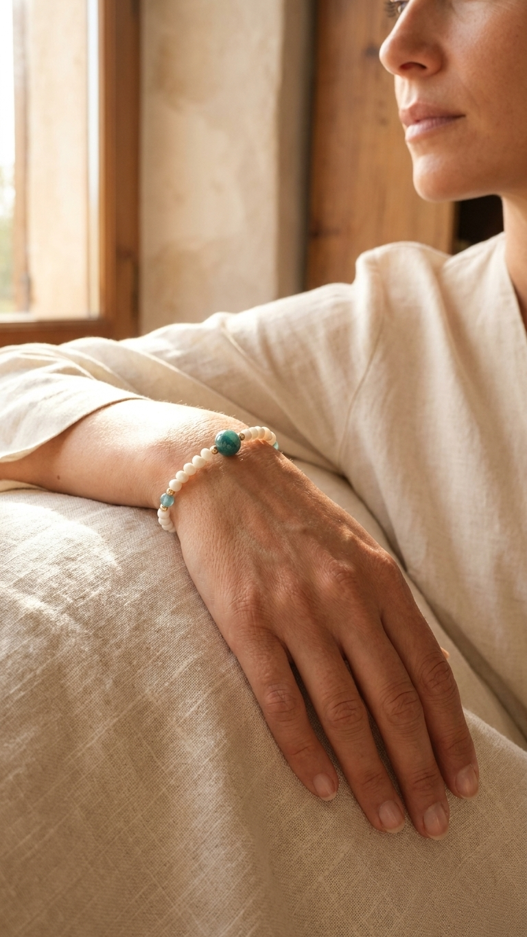 Pulsera NÁYADE · Perlas Naturales y Jade