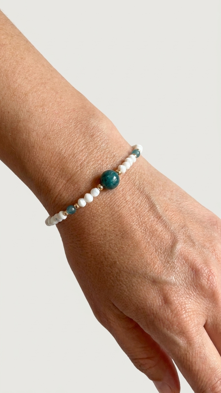 Pulsera NÁYADE · Perlas Naturales y Jade