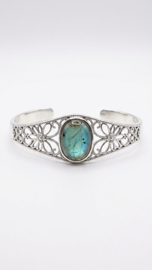 Brazalete AURORA · Labradorita Natural