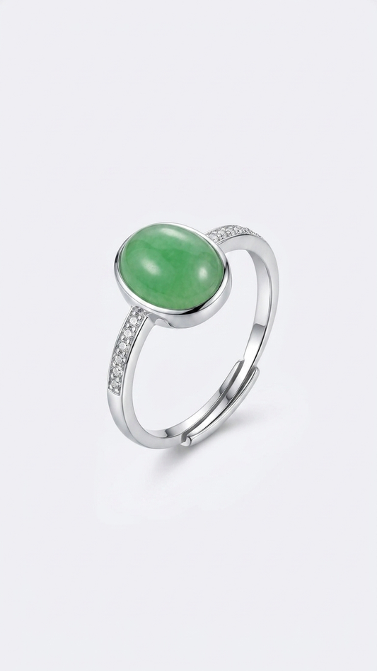 Anillo JADEA · Jade Natural Ajustable