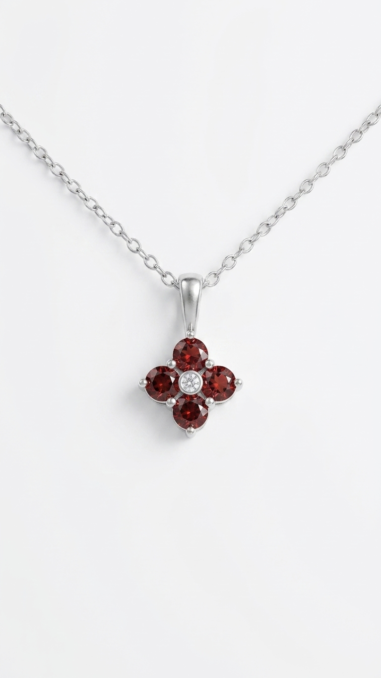 Collar SCARLETT - Granates y Circonita