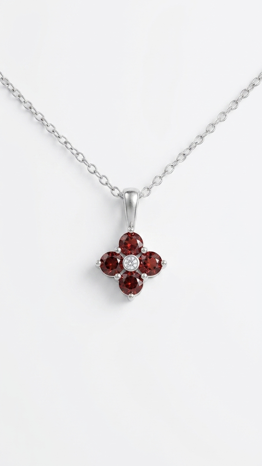 Collar SCARLETT - Granates y Circonita