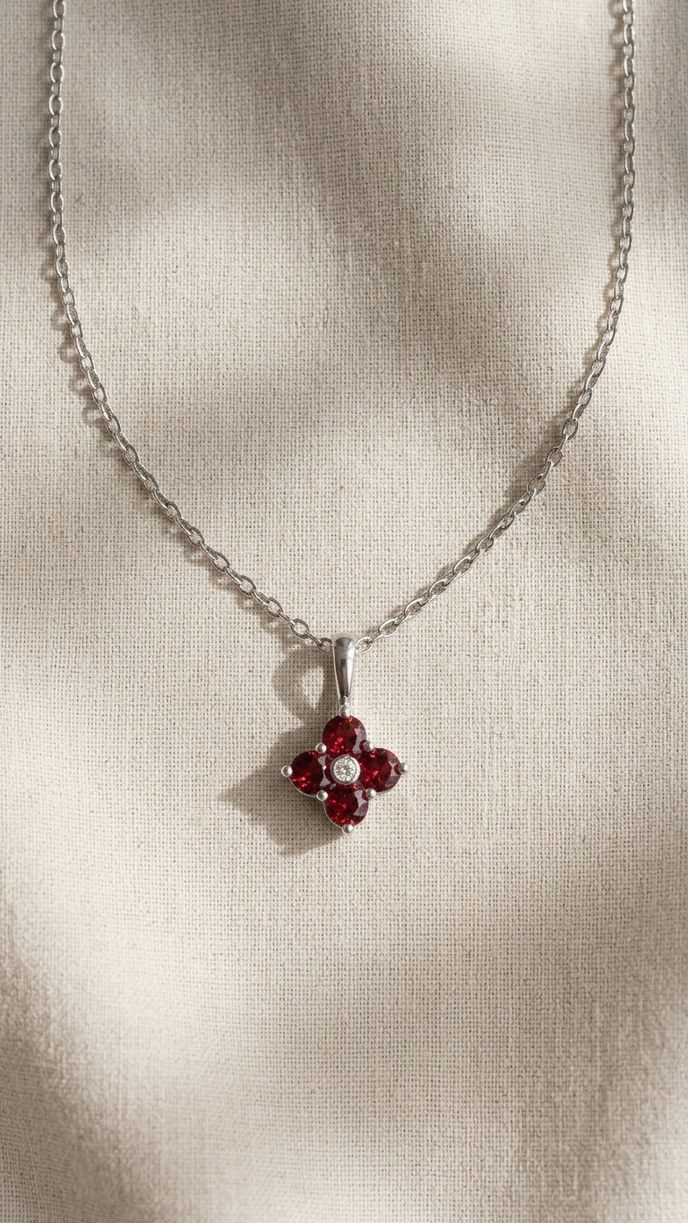 Collar SCARLETT - Granates y Circonita