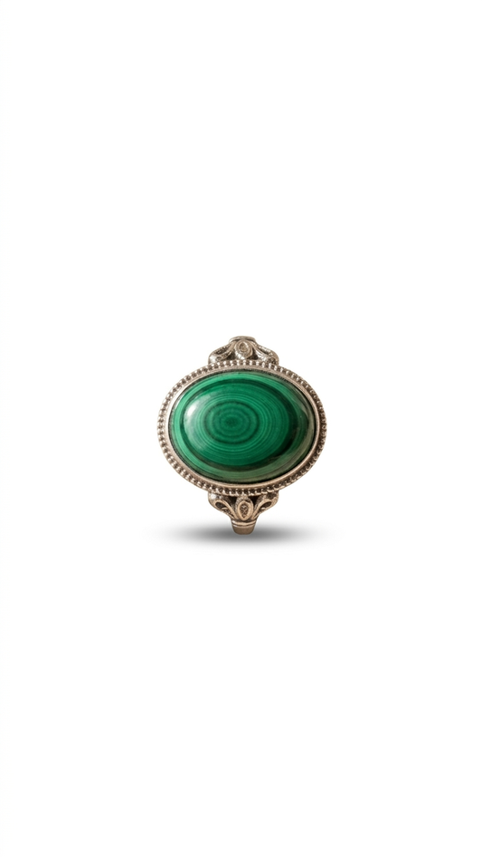 Anillo GAIA · Piedra Natural de Malaquita