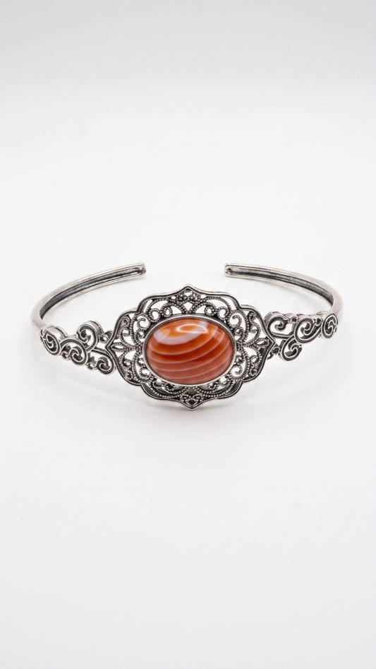 Brazalete CARMINE de Cornalina Natural
