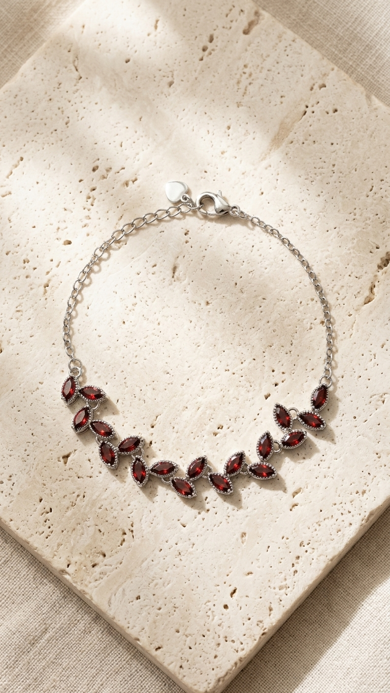 Pulsera TERRA - Granates Facetados