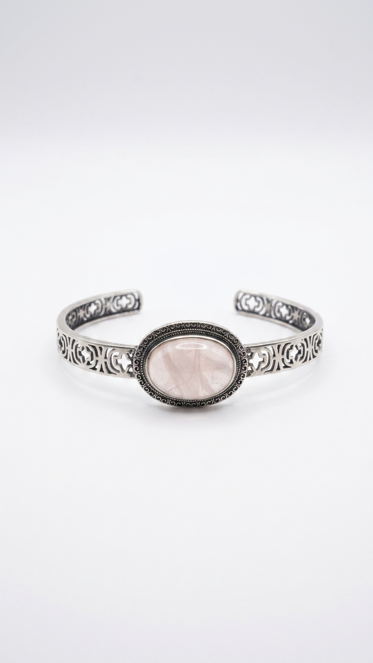 Brazalete SELENE - Cuarzo Rosa