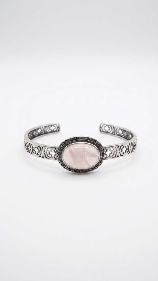 Brazalete SELENE - Cuarzo Rosa