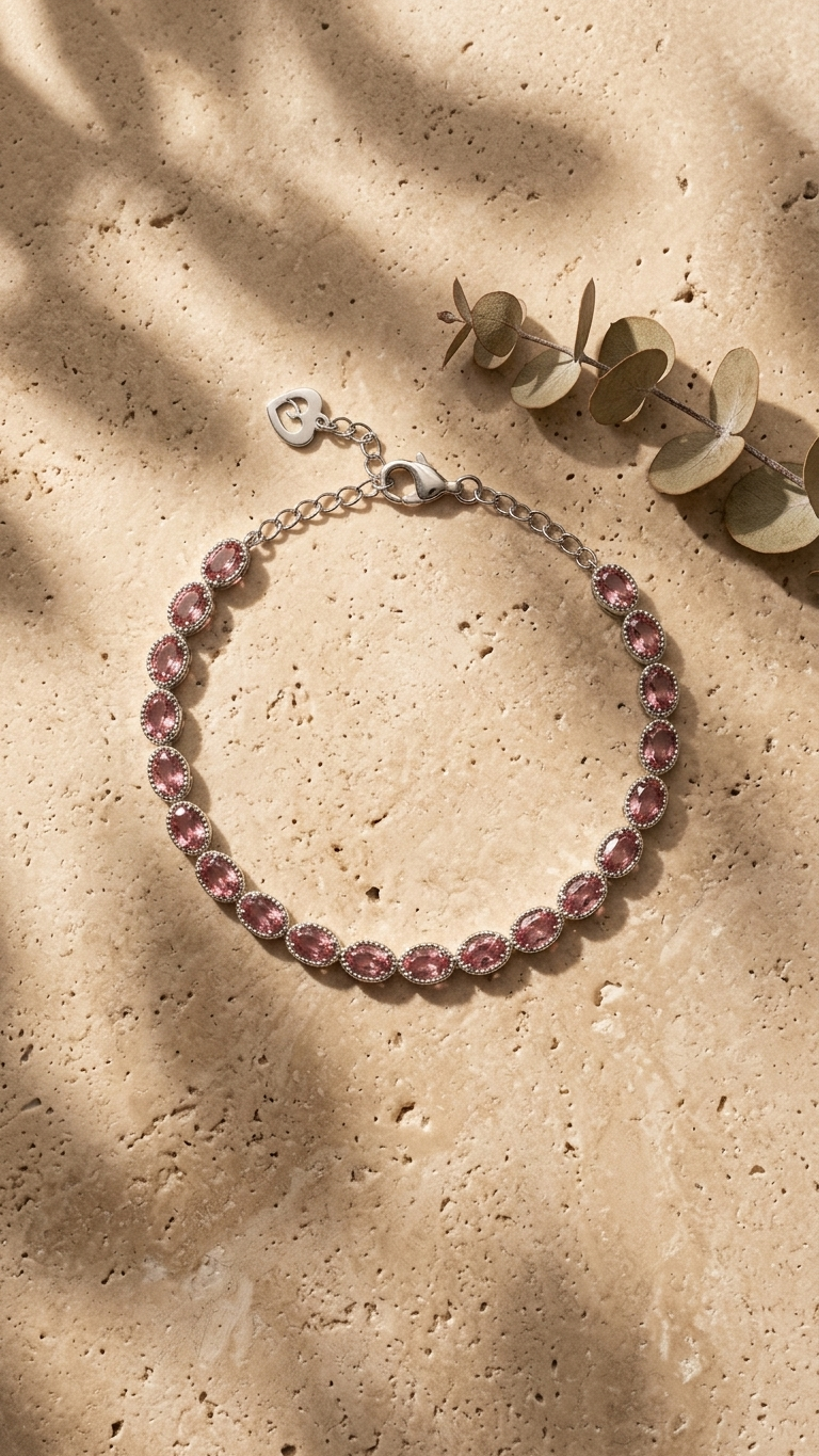Pulsera VELIA - Turmalina Rosa