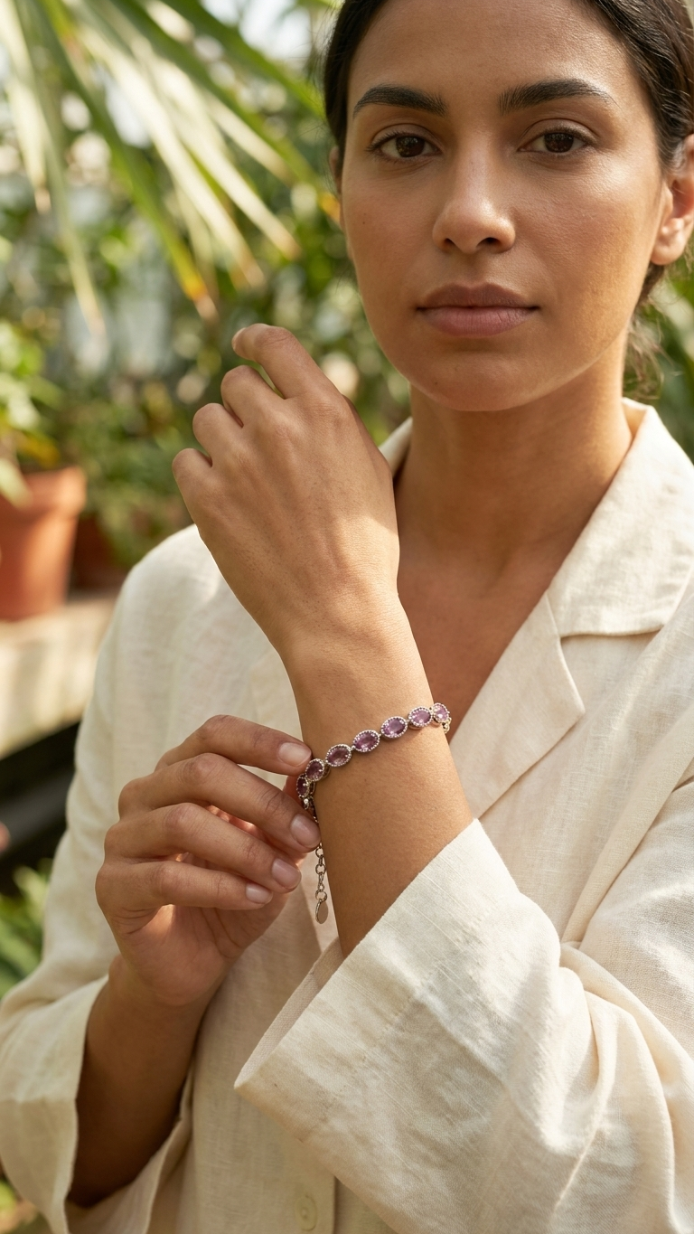 Pulsera VELIA - Turmalina Rosa
