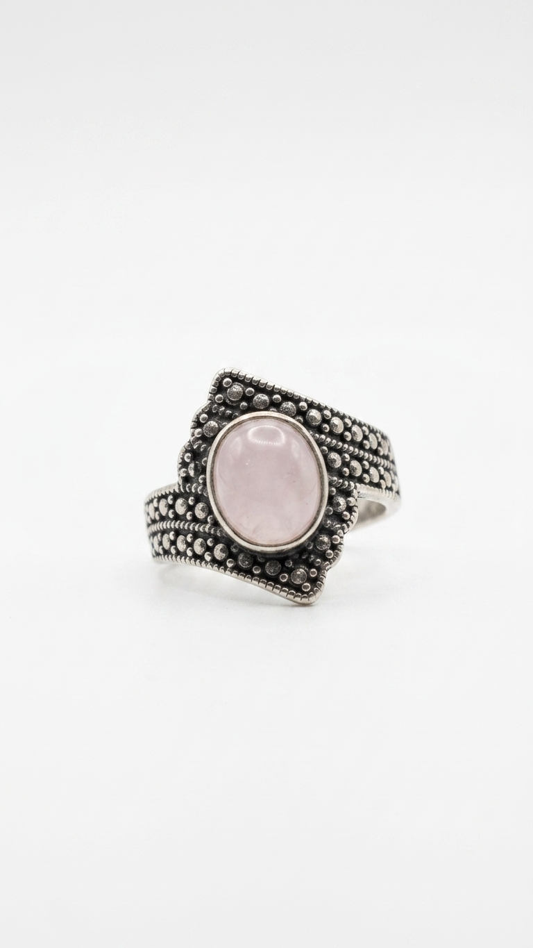 Anillo AURA — Cuarzo Rosa