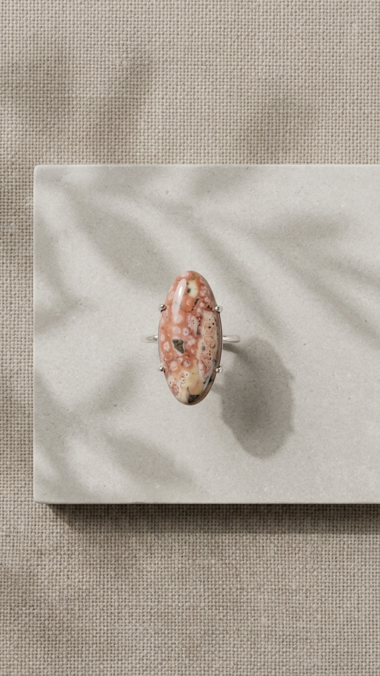 Anillo CORAL - Jaspe Océano