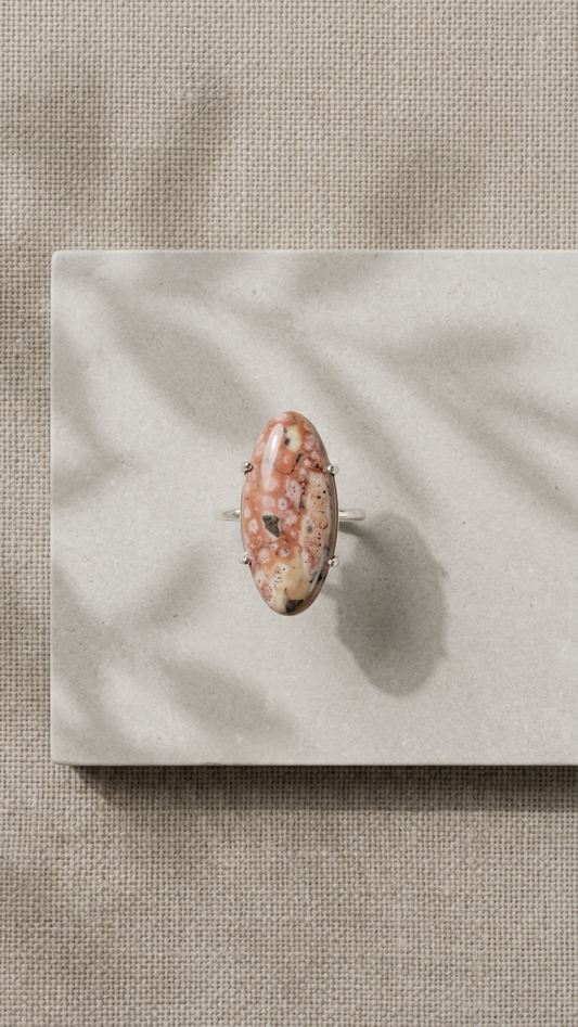 Anillo CORAL - Jaspe Océano