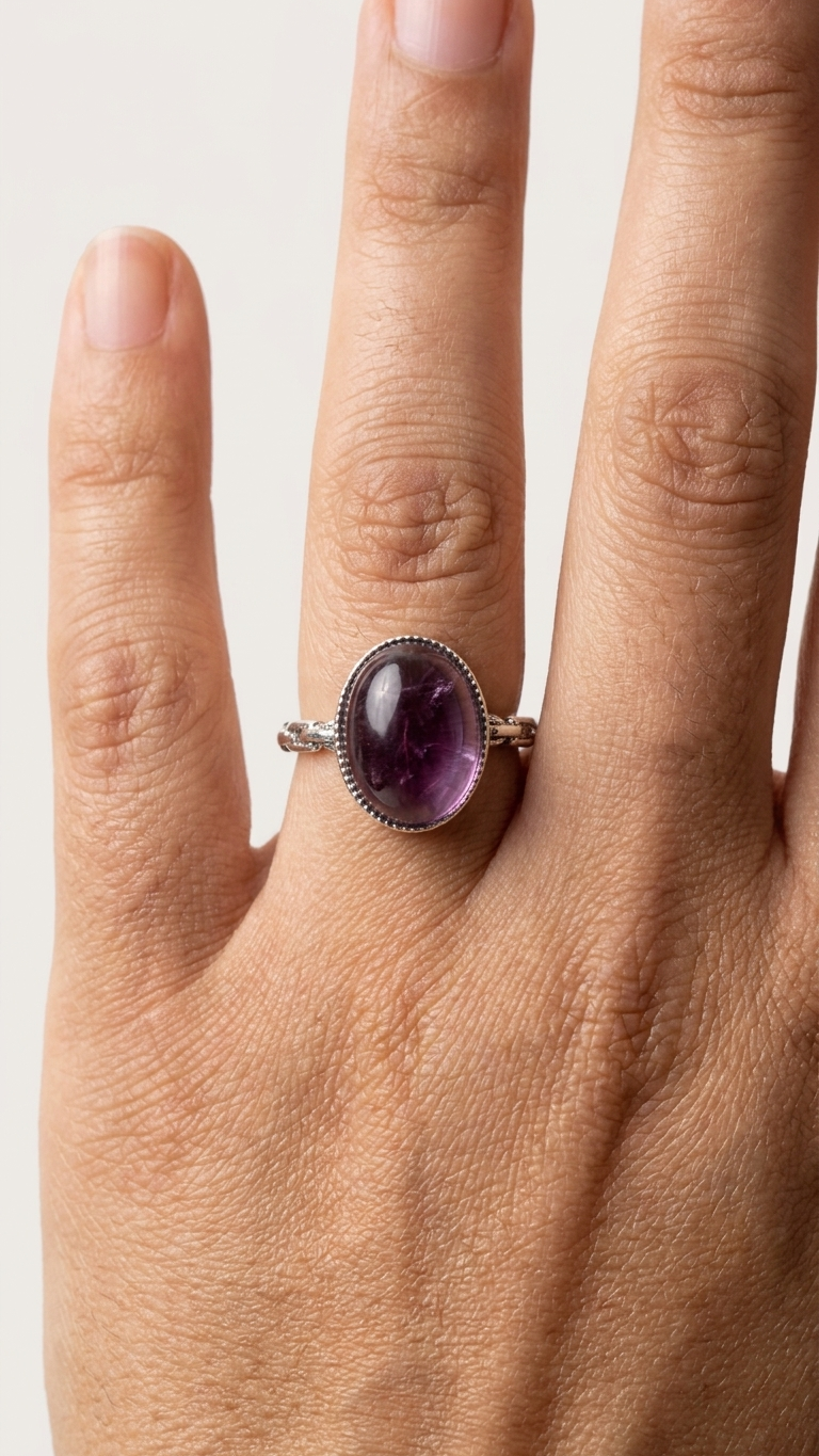 Anillo LILAC - Lepidolita Mica púrpura
