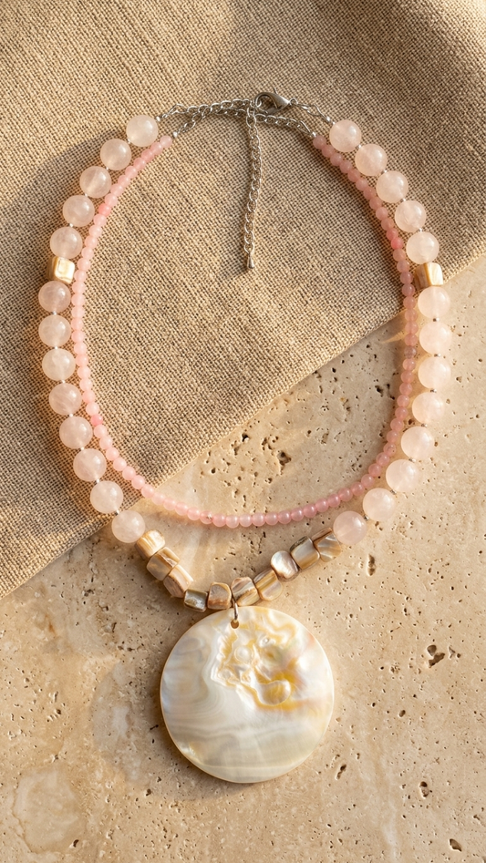 Set Nácar — Cuarzo Rosa y Madreperla