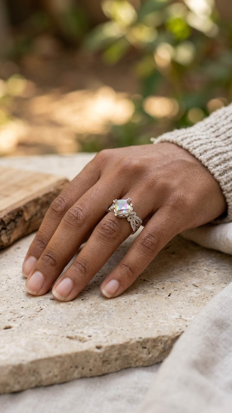 ANILLO AURORA · CUARZO MÍSTICO