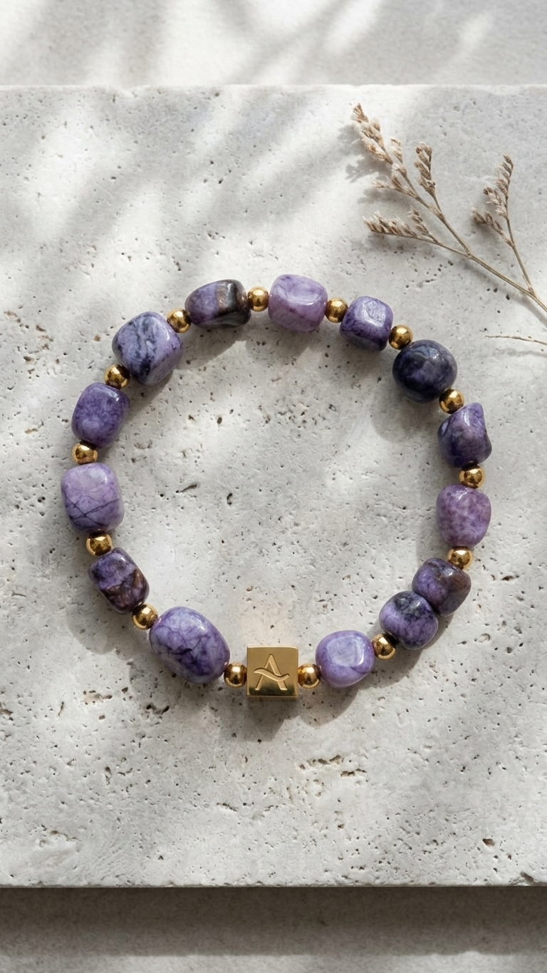 Pulsera IRIS - Amatista y cuarzo rosa