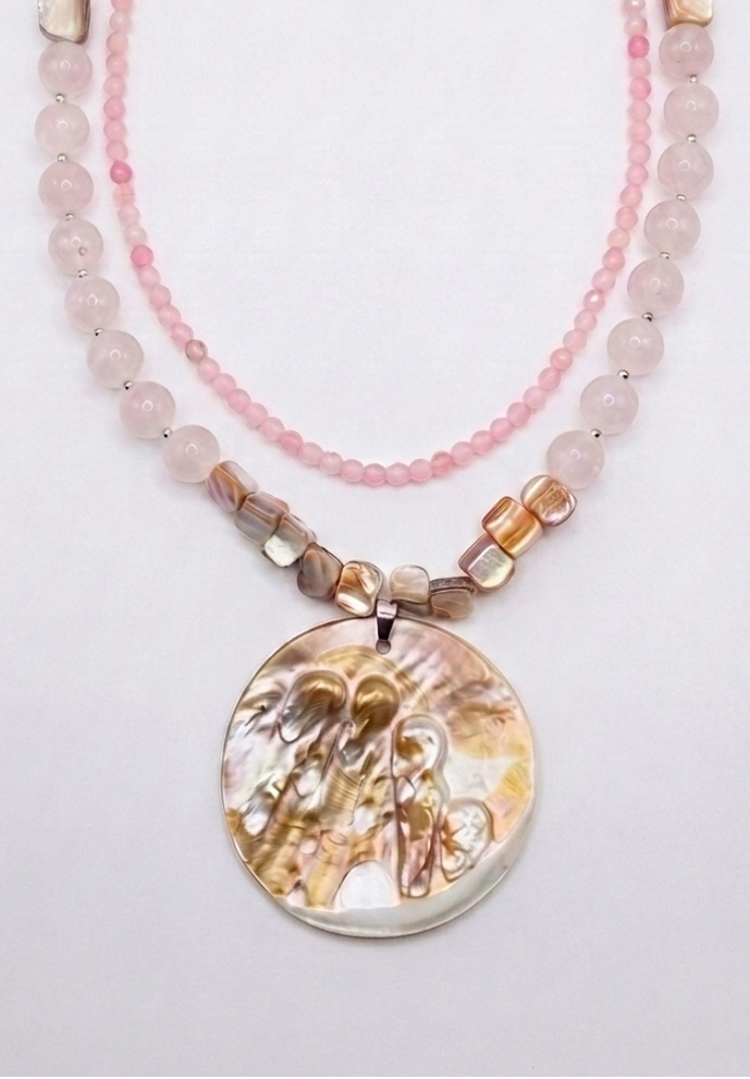 Set Nácar — Cuarzo Rosa y Madreperla