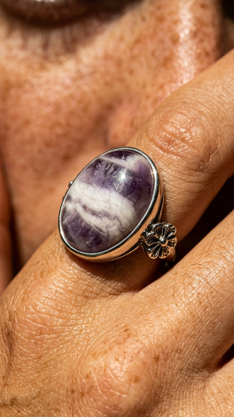 Anillo MÉLISSE · Amatista Ajustable