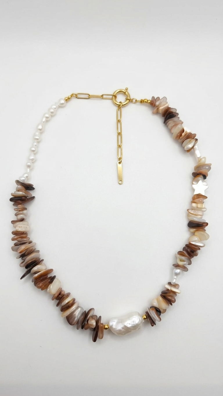 Collar ASTRID · Concha Nácar, Perlas